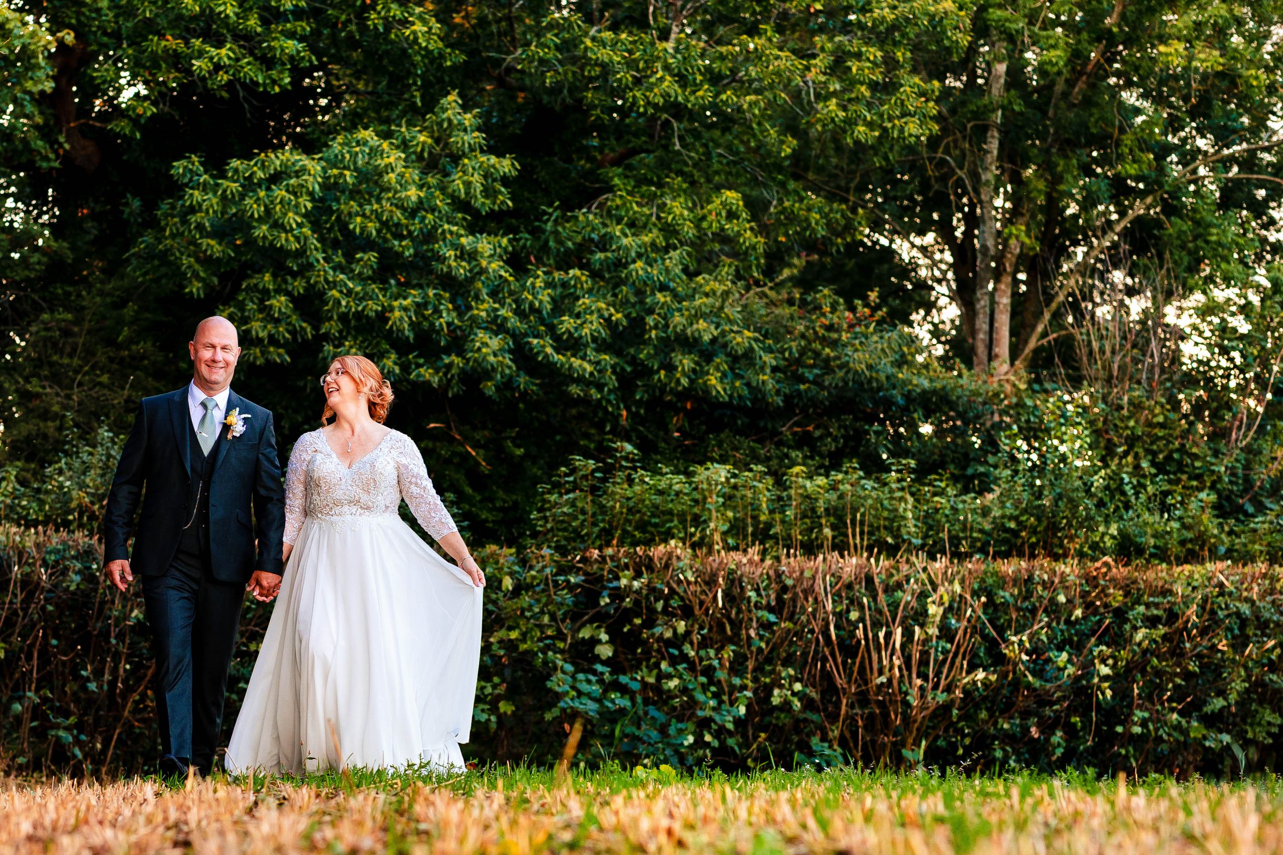 Bridesmaids talking on the bed