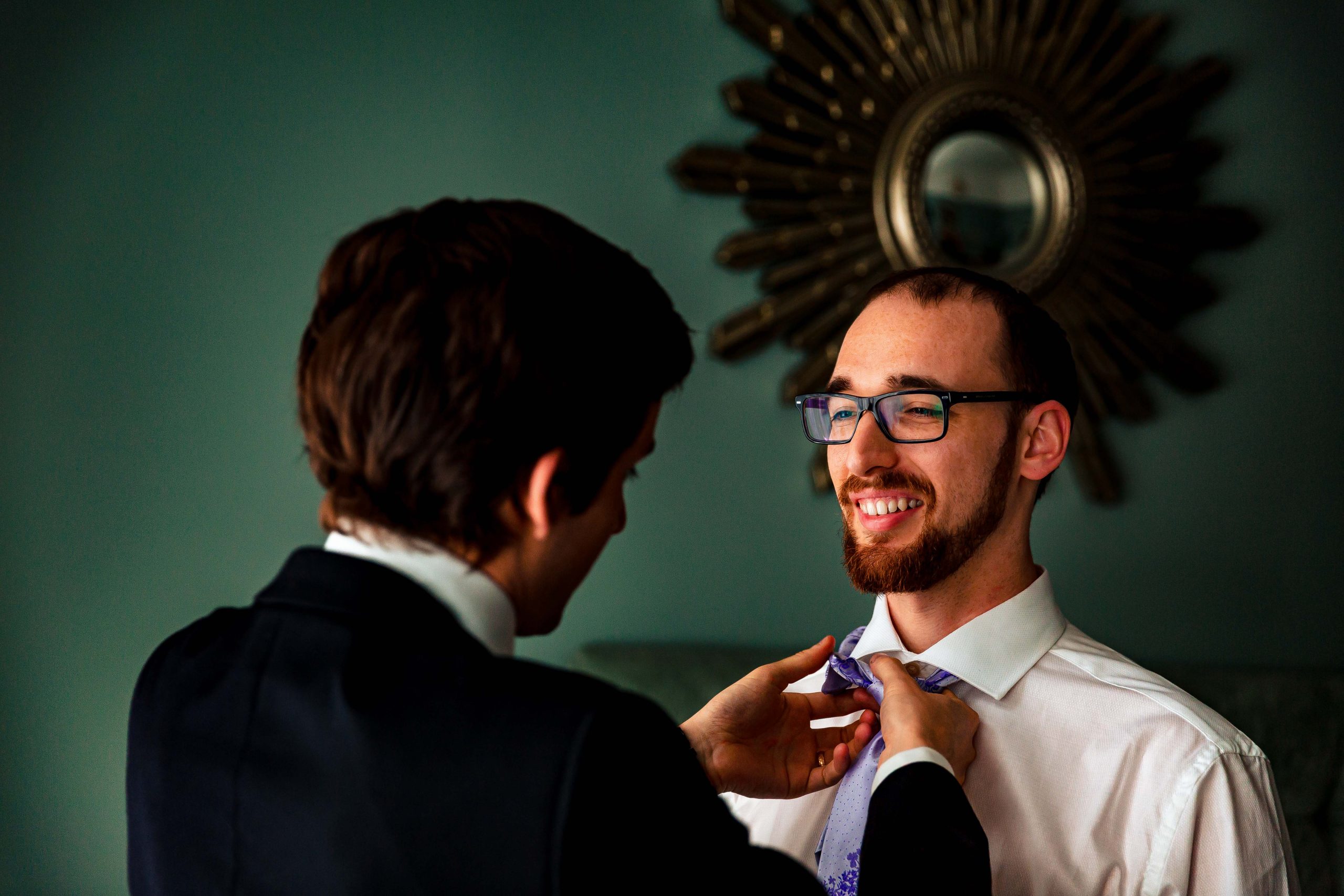 Bride and groom during their wedding ceremony