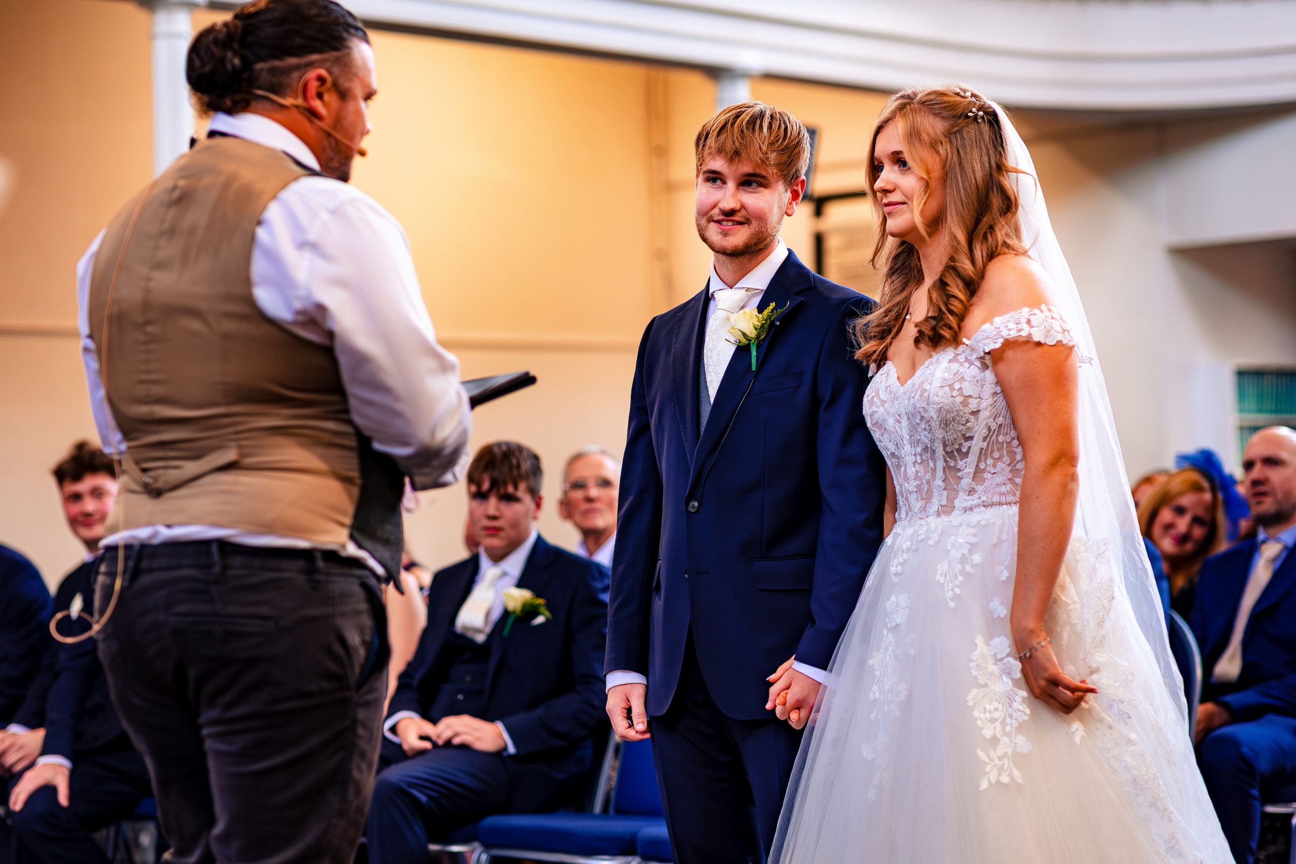 Bath wedding photographer capturing ceremony at Widcombe Baptist Church